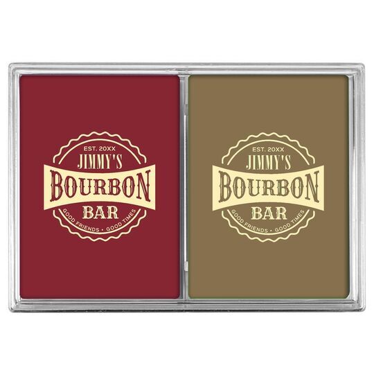 Good Friends Good Times Bourbon Bar Double Deck Playing Cards